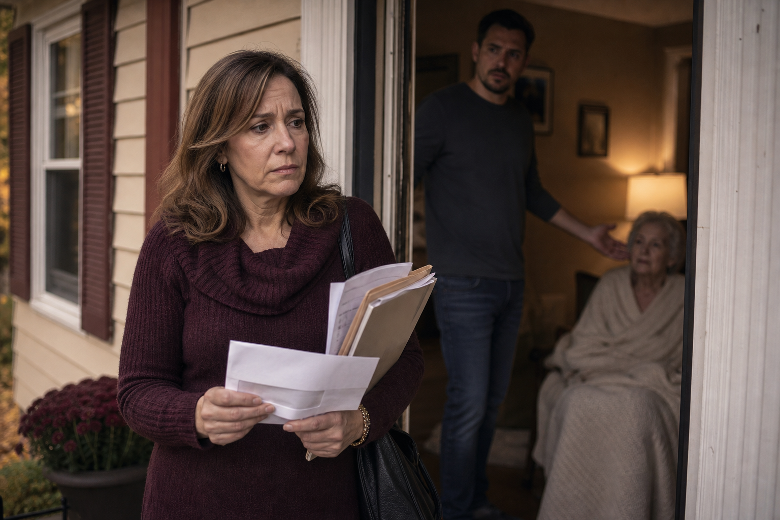 My Brother Said He Moved In to Help Our Mother Recover — Then the Power Company Left a Red Tag on Her Door