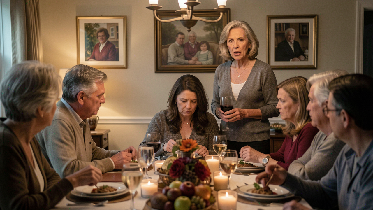My Sister Announced My “Secret” at Our Family Dinner — Then Our Aunt Pulled Up a Photo I Never Expected to See